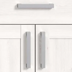 Landhaus Schuhkommode in Holzoptik Lärche Weiß - Tocella