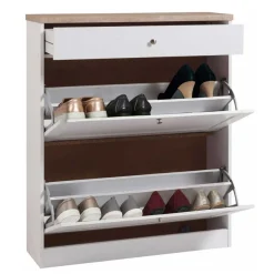 Landhaus Schuhkommode mit zwei Klappen - Nudion