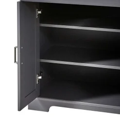 Landhaus Schuhschrank in Dunkelgrau - Thumbs