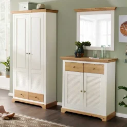 Landhaus Schuhschrank mit Lamellentüren - Axdonira