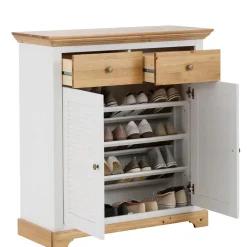 Landhaus Schuhschrank mit Lamellentüren - Axdonira