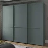 Landhaus Schwebetüren-Schrank in Graugrün - Rajavo