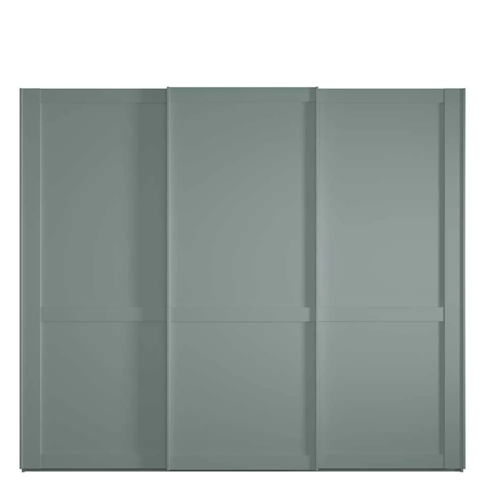 Landhaus Schwebetüren-Schrank in Graugrün - Rajavo
