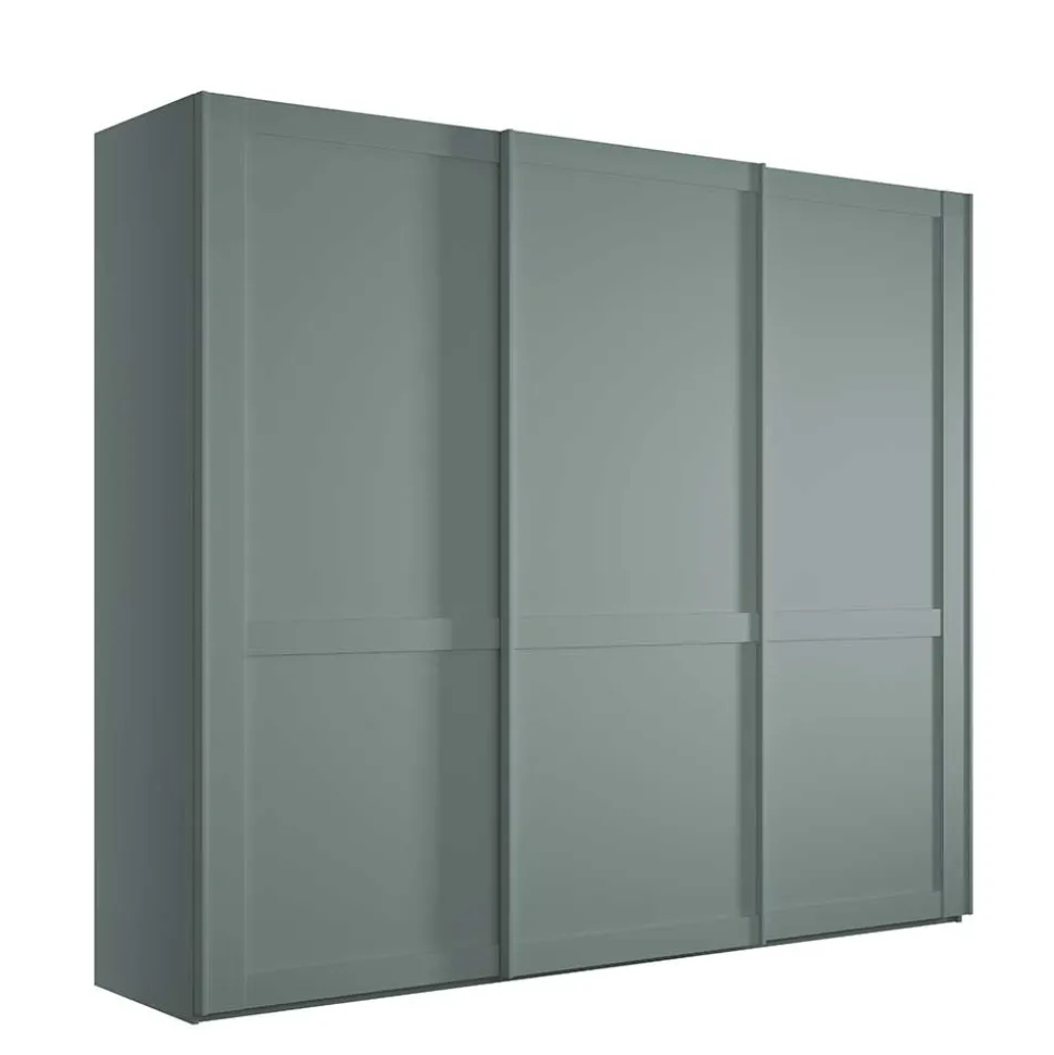 Landhaus Schwebetüren-Schrank in Graugrün - Rajavo