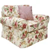 Landhaus Sessel mit Blumen Muster - Aurelius