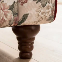 Landhaus Sessel und Hocker Set - Baonga (zweiteilig)