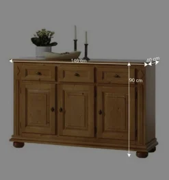 Landhaus Sideboard Terezza aus Fichte Massivholz