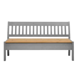 Landhaus Sitzbank in Grau mit Natur - Ziamora