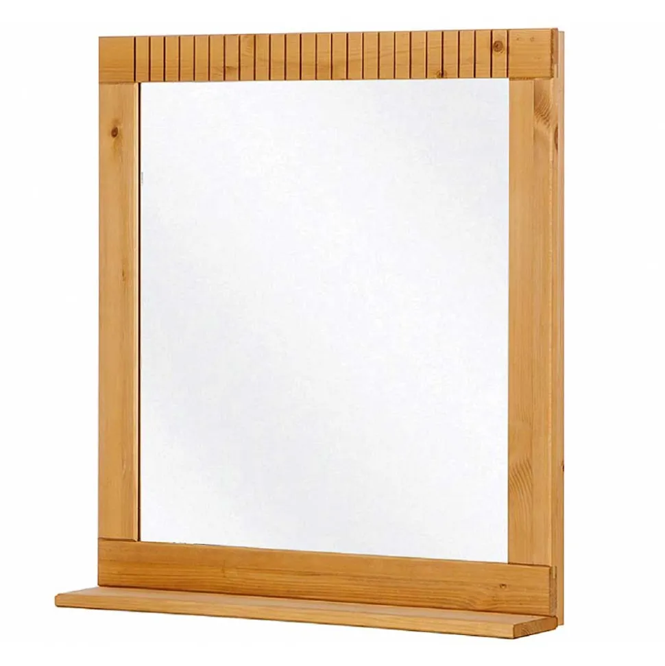 Landhaus Spiegel mit Ablage & Holzrahmen - Vlarenzo