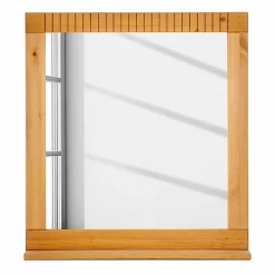 Landhaus Spiegel mit Ablage & Holzrahmen - Vlarenzo