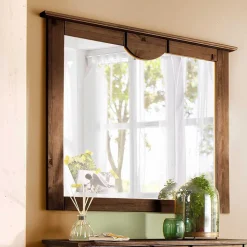 Landhaus Spiegel mit dunklem Holzrahmen - Yemisa