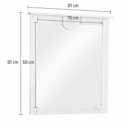 Landhaus Spiegel mit weißem Holzrahmen - Vesrav