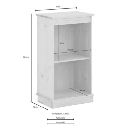 Landhaus Standregal mit zwei Fächern - Goro