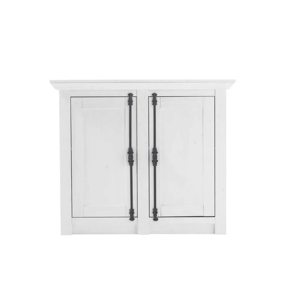 Landhaus Türen-Kommode in Weiß - Chelles