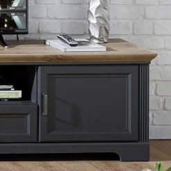 Landhaus TV Bank & Wandregal zweifarbig - Thumbs (zweiteilig)