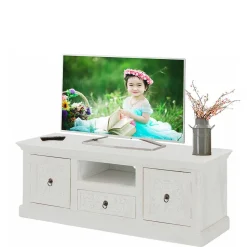 Landhaus TV Board in Weiß lackiert - Lucos