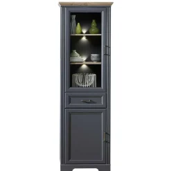 Landhaus TV Lowboard & Standvitrine - Thumbs (zweiteilig)