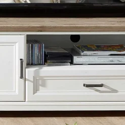 Landhaus TV Wohnkombination mit LED - Sinolita (dreiteilig)