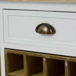 Landhaus Vitrine Calavon in Weiß