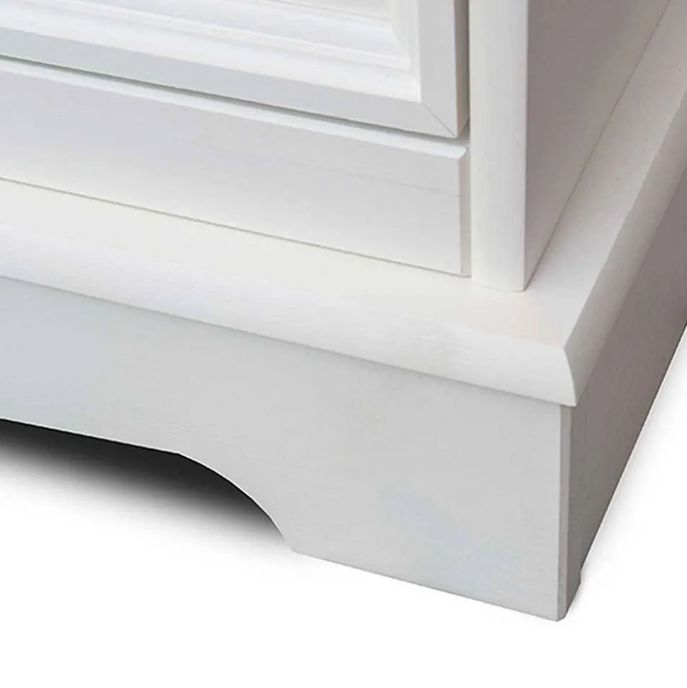 Landhaus Vitrine in Weiß und Eiche - Bordona