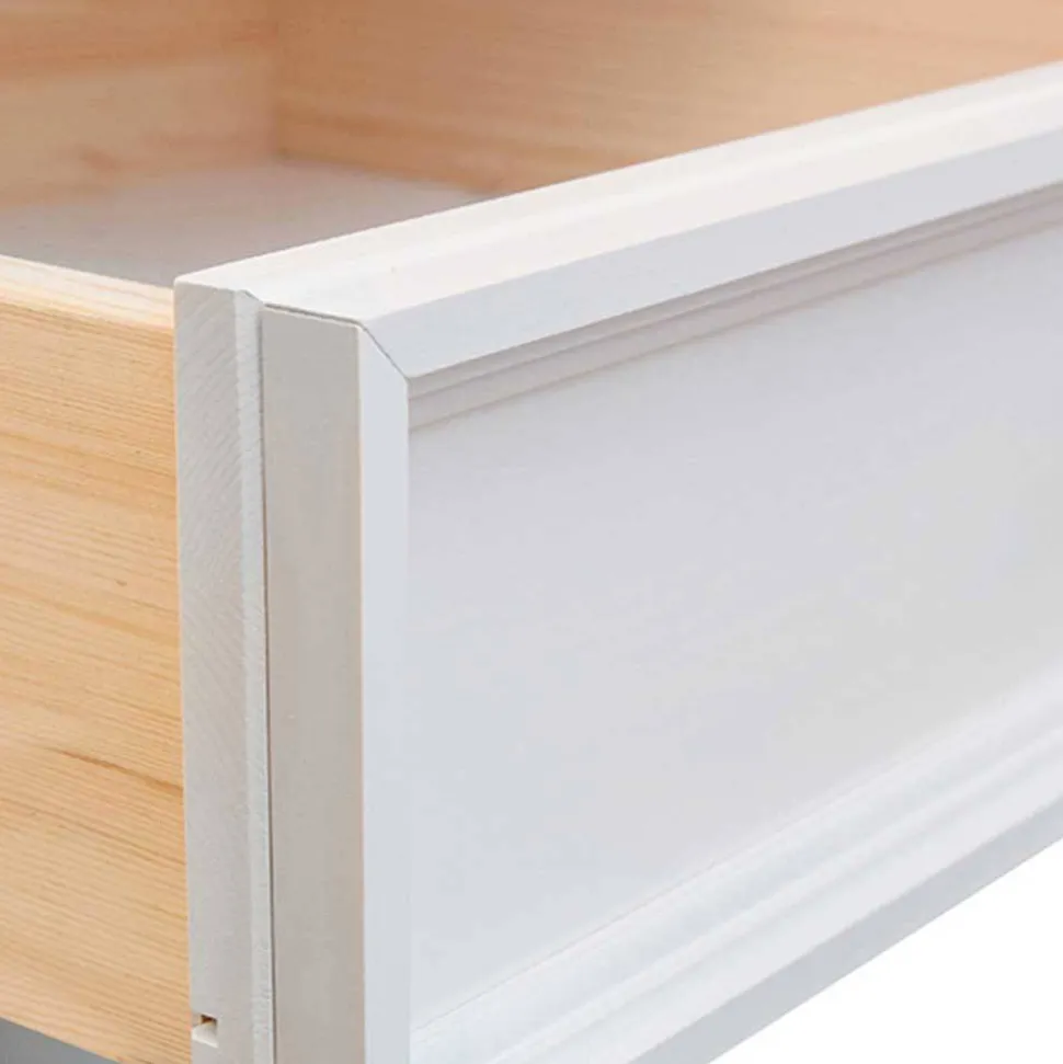 Landhaus Vitrine in Weiß und Eiche - Bordona