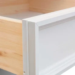 Landhaus Vitrinenschrank in Weiß lackiert - Indico