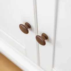 Landhaus Vitrinenschrank aus Kiefer zweifarbig - Zalya