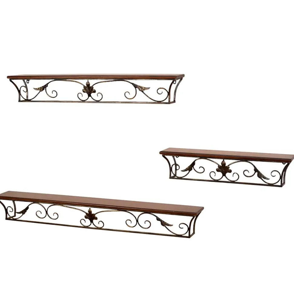 Landhaus Wandkonsole Juliama mit Metall Verzierung