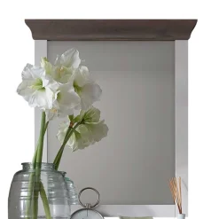 Landhaus Wandspiegel Charmes in Weiß Grau