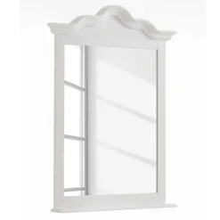 Landhaus Wandspiegel in Weiß Laburita Holzrahmen Kiefer