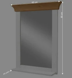 Landhaus Wandspiegel zweifarbig - Sibiuta