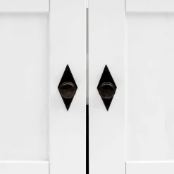 Landhaus Waschtischunterschrank in Weiß & Grau - Mirandesca