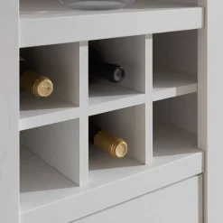 Landhaus Wohnzimmer Möbel in Weiß - Chelles (vierteilig)