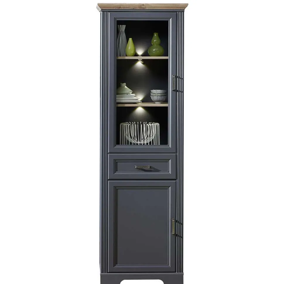 Landhaus Wohnzimmermöbel in Grau - Thumbs (dreiteilig)