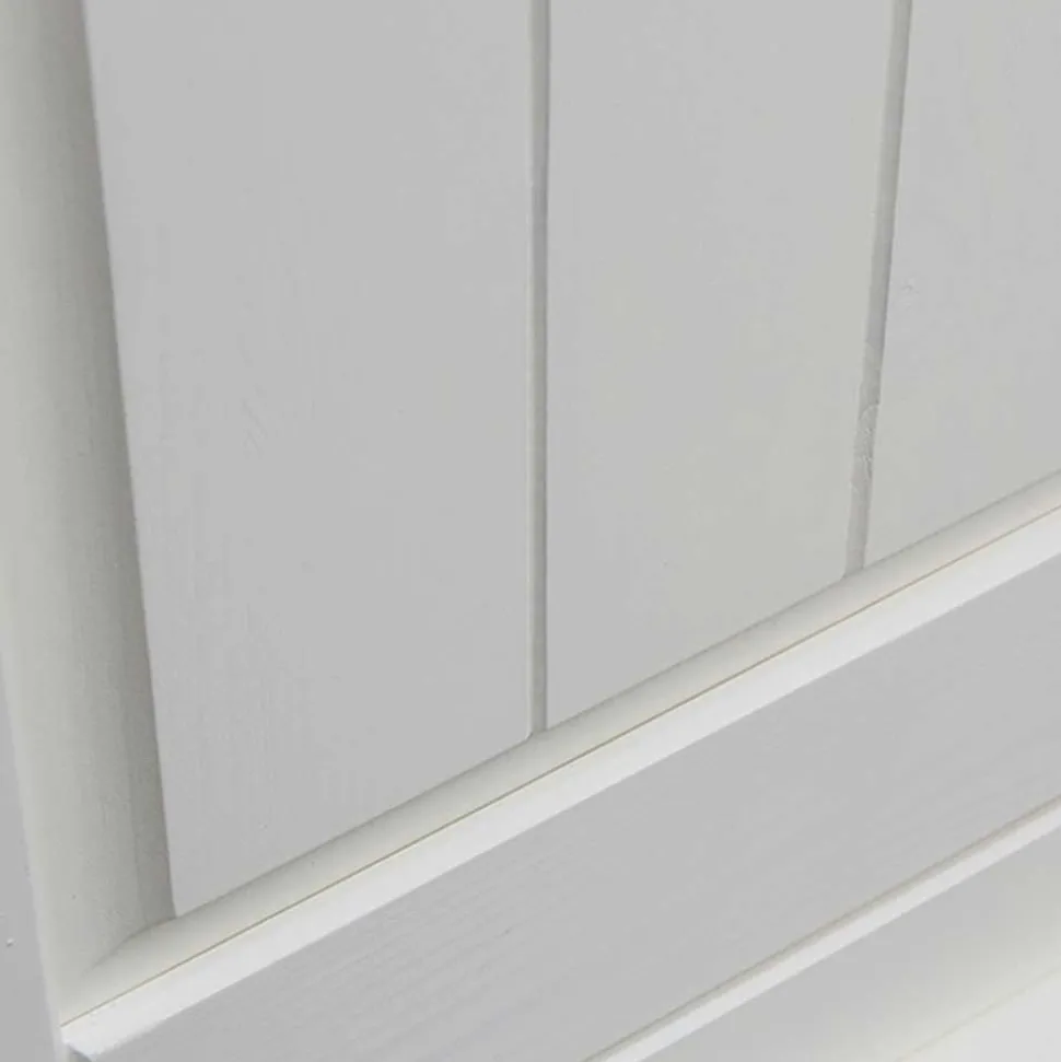 Landhaus Wäscheschrank in Weiß lackiert - Indico