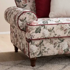 Landhaus Zweisitzer Couch mit Blumen - Baonga