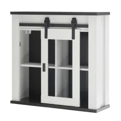 Landhausküche Oberschrank mit Glas Schiebetür - Eture