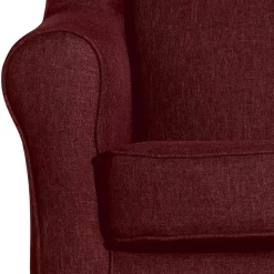Landhaus-Ohrensessel in Rot und Buche - Lacaza
