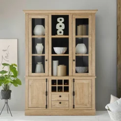 Landhaus-Schrank in Eiche Gold - Hengas