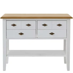 Landhausstil Möbel Set Sibiuta in Weiß (zweiteilig)