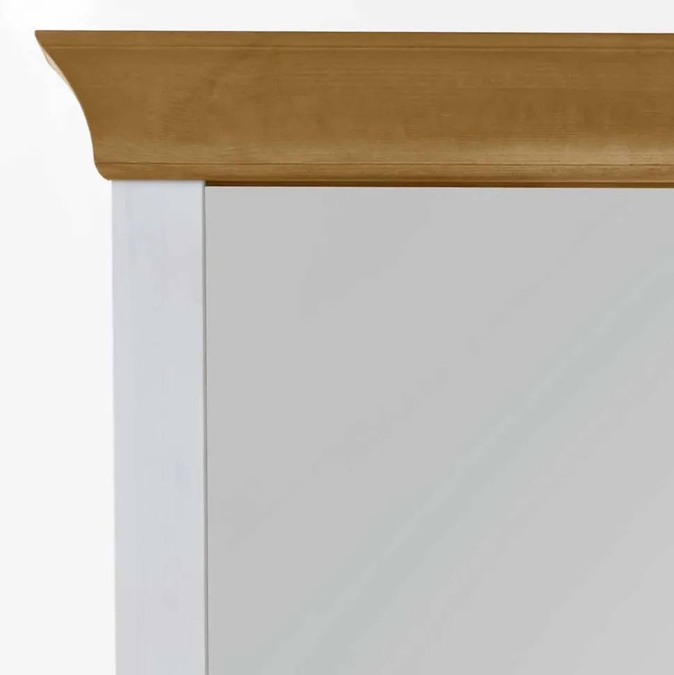 Landhausstil Möbel Set Sibiuta in Weiß (zweiteilig)