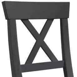 Landhausstuhl aus Holz in Grau & Eichefarben - Ustricia