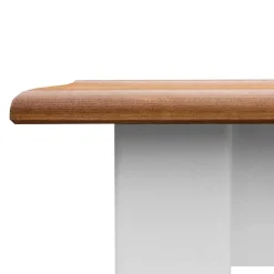 Landhaus-Wohnzimmertisch in Weiß mit Eiche - Bordona