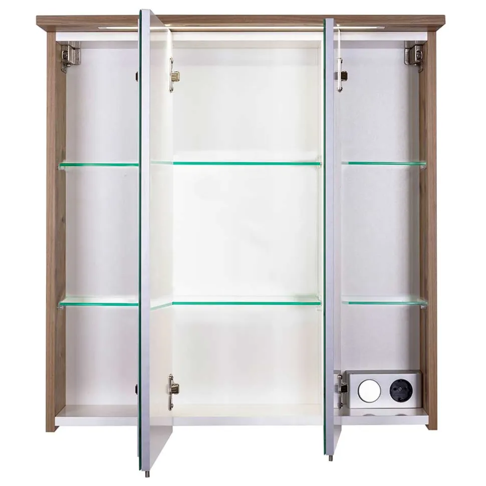 LED Bad-Spiegelschrank in Touchwood - Dadros