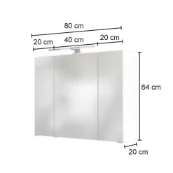 LED Licht Spiegelschrank mit 3D Effekt - Athrin