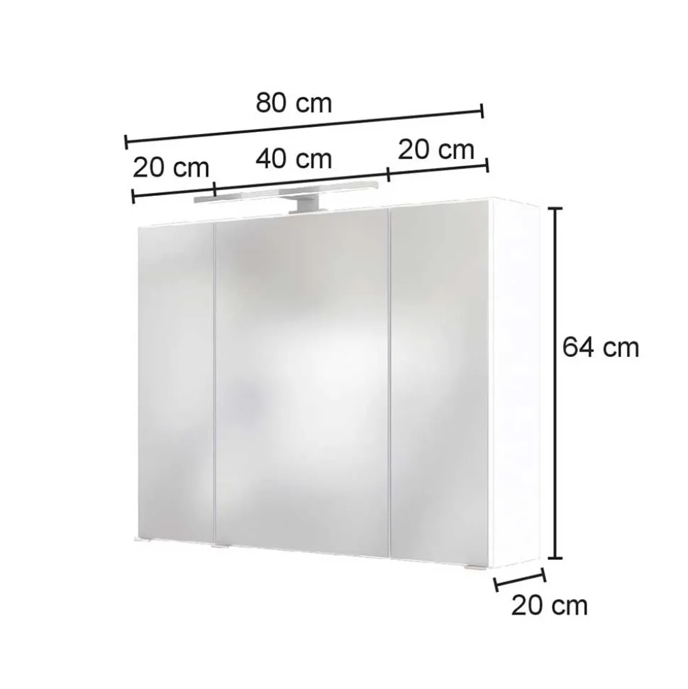LED Licht Spiegelschrank mit 3D Effekt - Athrin