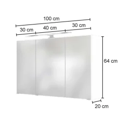 LED Licht Spiegelschrank mit 3D Effekt - Athrin