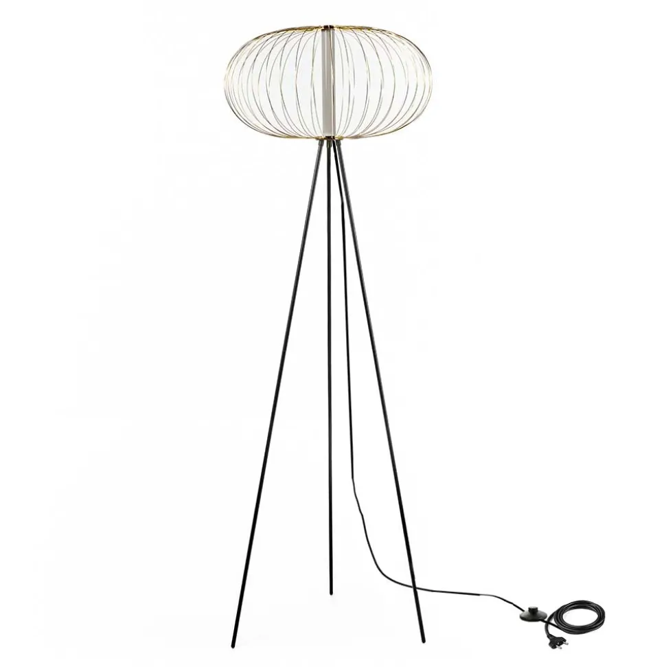 LED Standleuchte in Messingfarben - Poro