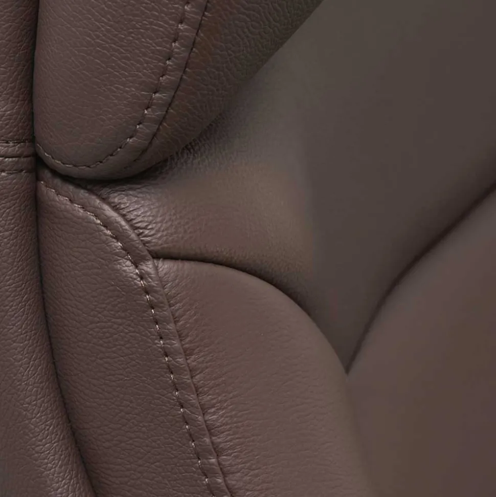 Leder Bürosessel in Dunkelbraun - Kosra