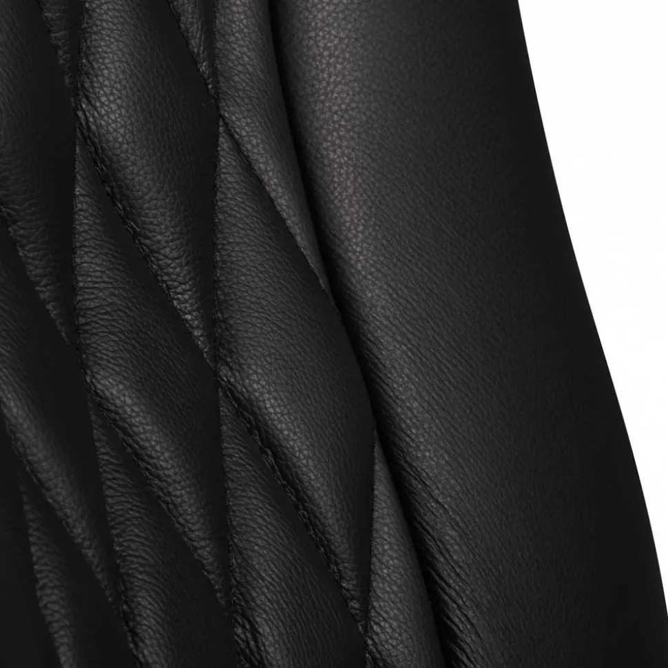 Leder Bürostuhl mit hoher Lehne in Schwarz - Posadas